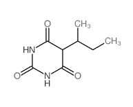 2,4,6(1H,3H,5H)-Pyrimidinetrione,5-(1-methylpropyl)- Structure