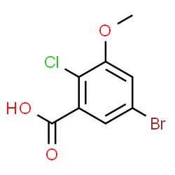5-溴-2-氯-3-甲氧基苯甲酸结构式