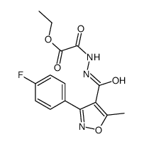 ethyl 2-[2-[3-(4-fluorophenyl)-5-methyl-1,2-oxazole-4-carbonyl]hydrazinyl]-2-oxoacetate结构式