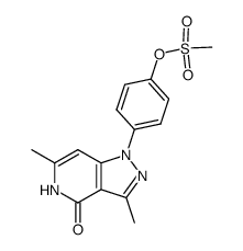 3,6-dimethyl-(4-methoxysulfonyloxyphenyl)-1H-pyrazolo<4,3-c>pyridine-4-one Structure