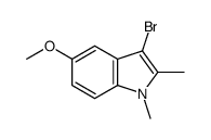 3-bromo-5-methoxy-1,2-dimethylindole结构式
