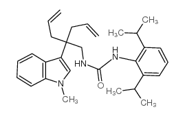 3-(2,6-dipropan-2-ylphenyl)-1-[2-(1-methylindol-3-yl)-2-prop-2-enyl-pe nt-4-enyl]urea picture