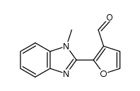 1-methyl-2-(3-formylfuryl-2)benzimidazole结构式