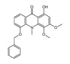 5-benzyloxy-1-hydroxy-3,4-dimethoxy-10-methyl-9(10H)-acridone Structure