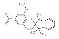 Spiro[2H-1-benzopyran-2,2'-[2H]indole],1',3'-dihydro-8-methoxy-1',3',3'-trimethyl-6-nitro- Structure