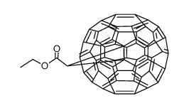 ethyl 3′H-cyclopropa[1,9](C60-Ih)[5,6]fullerene-3′-carboxylate Structure