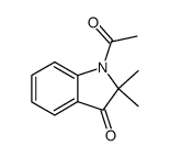 1-acetyl-2,2-dimethyl-2,3-dihydroindol-3-one结构式