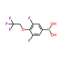 3,5-二氟-4-(2,2,2-三氟乙氧基)苯硼酸结构式