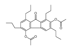 (5-acetyloxy-9-oxo-1,3,6,8-tetrapropylfluoren-2-yl) acetate Structure