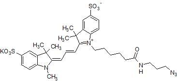 Sulfo-Cy3 azide Et3N salt Structure
