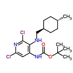tert-butyl (2,6-dichloro-3-((((1r,4r)-4-methylcyclohexyl)methyl)amino)pyridin-4-yl)carbamate structure
