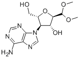 4-(6-amino-9h-purin-9-yl)-2,5-anhydro-4-deoxy-dimethyl acetal l-mannose Structure