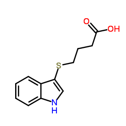 4-(1H-Indol-3-ylsulfanyl)butanoic acid Structure