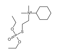 cyclohexyl-(2-diethoxyphosphorylsulfanylethyl)-dimethylazanium结构式