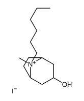 8-hexyl-8-methyl-8-azoniabicyclo[3.2.1]octan-3-ol,iodide Structure