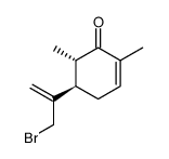 (-)-(5R,6S)-5-(3-bromoprop-1-en-2-yl)-2,6-dimethylcyclohex-2-enone结构式