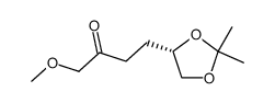 4-((S)-2,2-Dimethyl-[1,3]dioxolan-4-yl)-1-methoxy-butan-2-one结构式
