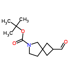2-甲酰基-6-氮杂螺[3.4]辛烷-6-羧酸叔丁酯结构式