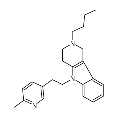 2,3,4,5-Tetrahydro-2-butyl-5-(2-(6-methyl-3-pyridyl)ethyl)-1H-pyrido(4 ,3-b)indole structure