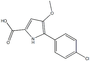 5-(4-chlorophenyl)-4-methoxy-1H-pyrrole-2-carboxylic acid结构式