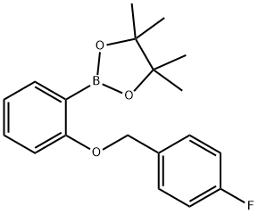 2-{2-[(4-fluorophenyl)methoxy]phenyl}-4,4,5,5-tetramethyl-1,3,2-dioxaborolane Structure