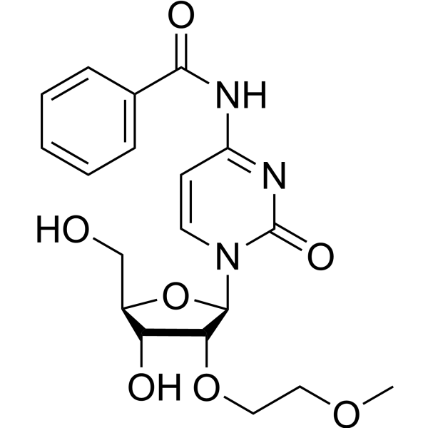 N4-Benzoyl-2’-O-(2-methoxyethyl)cytidine structure