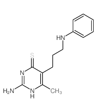 4(3H)-Pyrimidinethione,2-amino-6-methyl-5-[3-(phenylamino)propyl]- structure