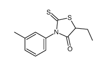 5-ethyl-3-(3-methylphenyl)-2-sulfanylidene-1,3-thiazolidin-4-one结构式