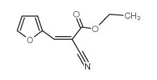 2-Propenoic acid,2-cyano-3-(2-furanyl)-, ethyl ester Structure