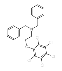 Benzenemethanamine,N-[2-(2,3,4,5,6-pentachlorophenoxy)ethyl]-N-(phenylmethyl)-结构式