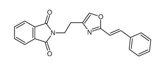 2-(2-{2-[(E)-2-Phenylethenyl]oxazol-4-yl}ethyl)-1H-isoindol-1,3(2H)-dione Structure