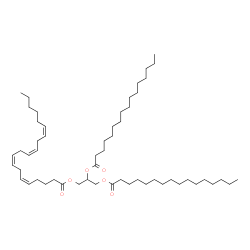 1,2-Dipalmitoyl-3-Arachidonoyl-rac-glycerol结构式