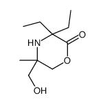 2-Morpholinone,3,3-diethyl-5-(hydroxymethyl)-5-methyl-(9CI) Structure