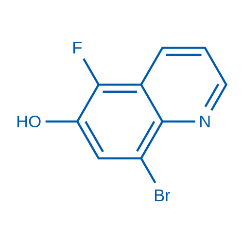 8-溴-5-氟喹啉-6-醇结构式