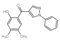 4-(4,5-DIMETHYL-2-HYDROXYBENZOYL)-1-PHENYLPYRAZOLE结构式