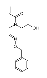 N-(2-hydroxyethyl)-N-(2-phenylmethoxyiminoethyl)prop-2-enamide Structure