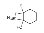 2,2-difluoro-1-hydroxycyclohexane-1-carbonitrile结构式