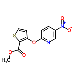 Methyl 3-[(5-nitro-2-pyridinyl)oxy]-2-thiophenecarboxylate结构式