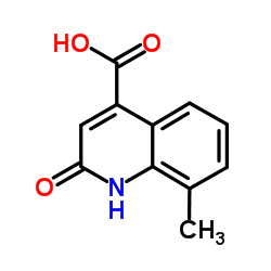 2-hydroxy-8-methylquinoline-4-carboxylic acid Structure