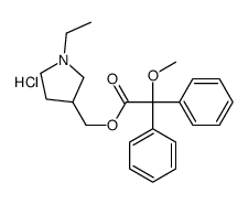 ACETIC ACID, 2,2-DIPHENYL-2-METHOXY-, (1-ETHYL-3-PYRROLIDINYL)METHYL E STER, HYDR structure