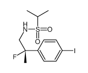 N-[(2S)-2-fluoro-2-(4-iodophenyl)propyl]propane-2-sulfonamide结构式