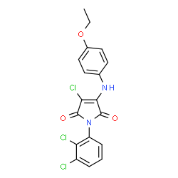 3-chloro-1-(2,3-dichlorophenyl)-4-(4-ethoxyanilino)-1H-pyrrole-2,5-dione structure