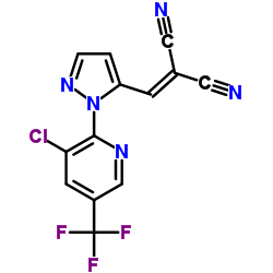 2-((1-[3-CHLORO-5-(TRIFLUOROMETHYL)-2-PYRIDINYL]-1H-PYRAZOL-5-YL)METHYLENE)MALONONITRILE结构式