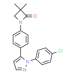 1-(4-[1-(4-CHLOROPHENYL)-1H-PYRAZOL-5-YL]PHENYL)-3,3-DIMETHYL-2-AZETANONE Structure