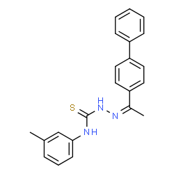 1-(4-biphenylyl)ethanone N-(3-methylphenyl)thiosemicarbazone结构式