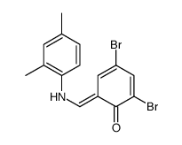 2,4-dibromo-6-[(2,4-dimethylanilino)methylidene]cyclohexa-2,4-dien-1-one Structure