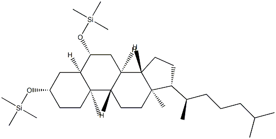 3β,6β-Bis(trimethylsiloxy)-5β-cholestane结构式