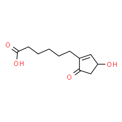 1-Cyclopentene-1-hexanoic acid, 3-hydroxy-5-oxo- (9CI)结构式