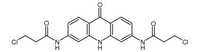 3-chloro-N-[6-(3-chloro-propionylamino)-9-oxo-4a,9,9a,10-tetrahydro-acridin-3-yl]-propionamide Structure