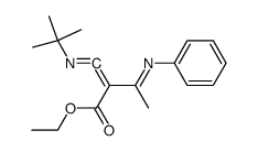 3-tert-Butylimino-2-(N-phenylacetimidoyl)acrylsaeure-ethylester结构式